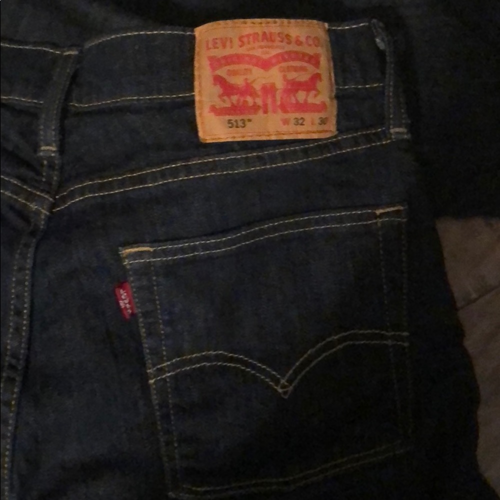 Men’s W32 L30 Levi dark wash straight jeans - Picture 4 of 4